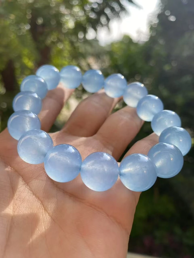 卡14+海水蓝珠子 （一颗）散珠配件批发项链手串多样性发货