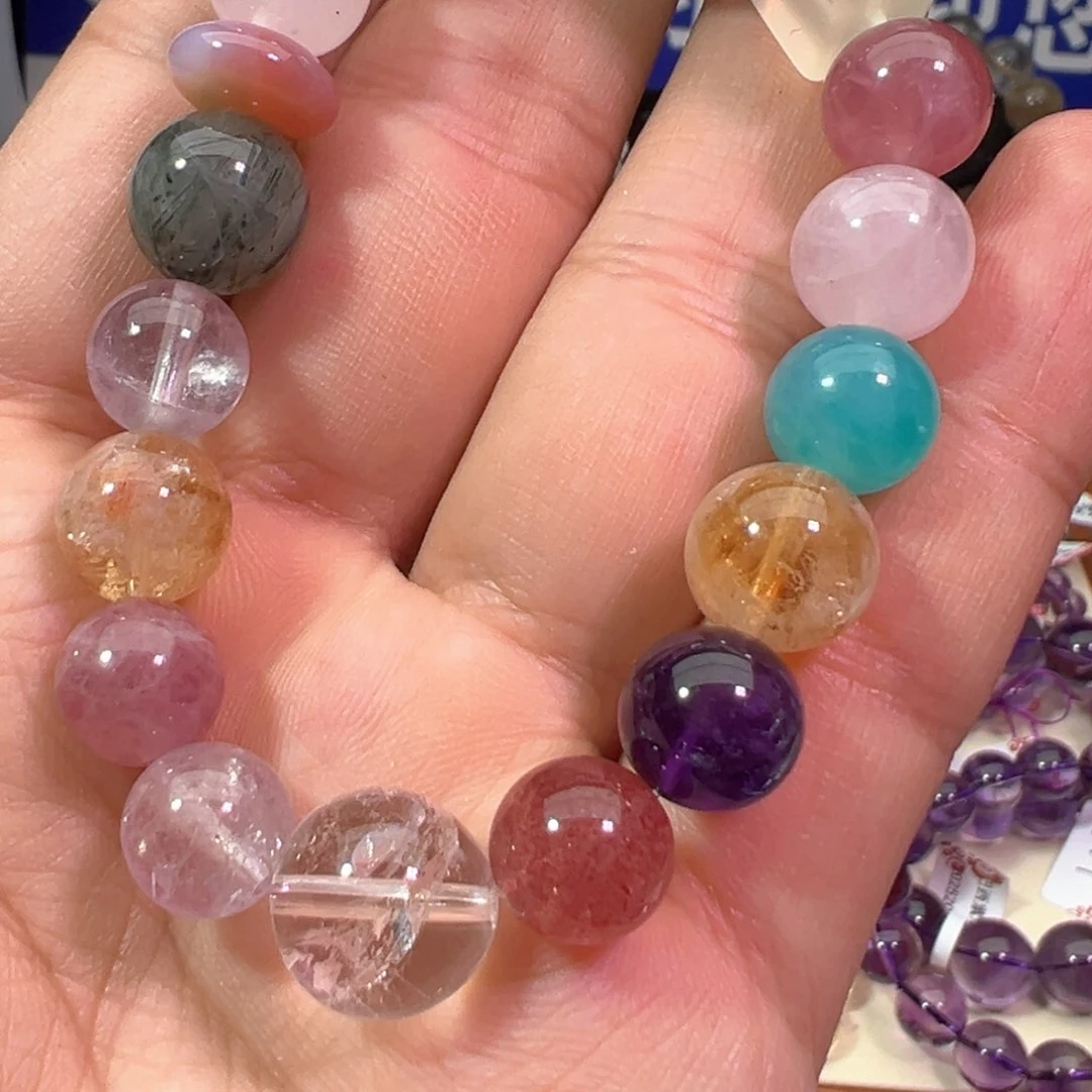 水晶手链未镶嵌灿**曦水晶多宝手串