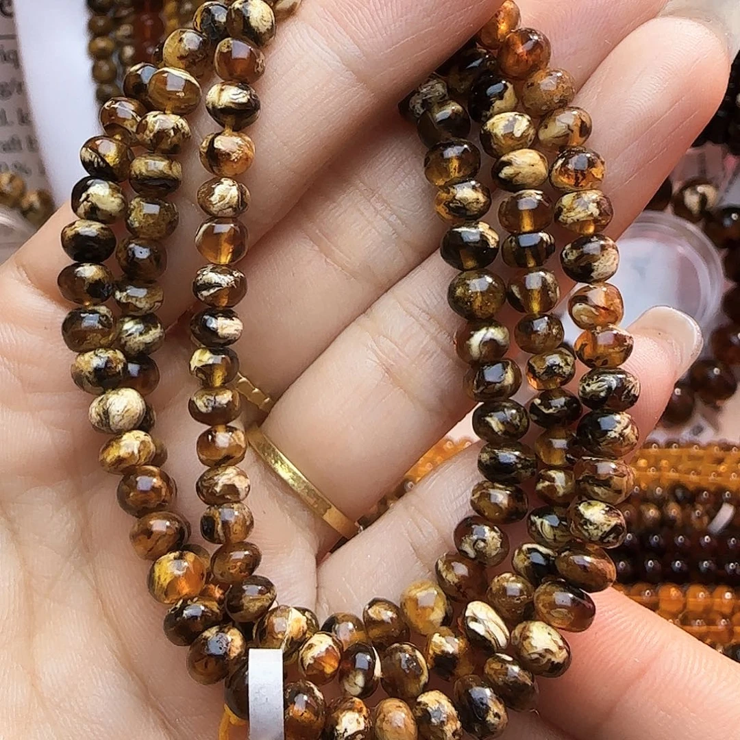 裸石琥珀未镶嵌5+花珀