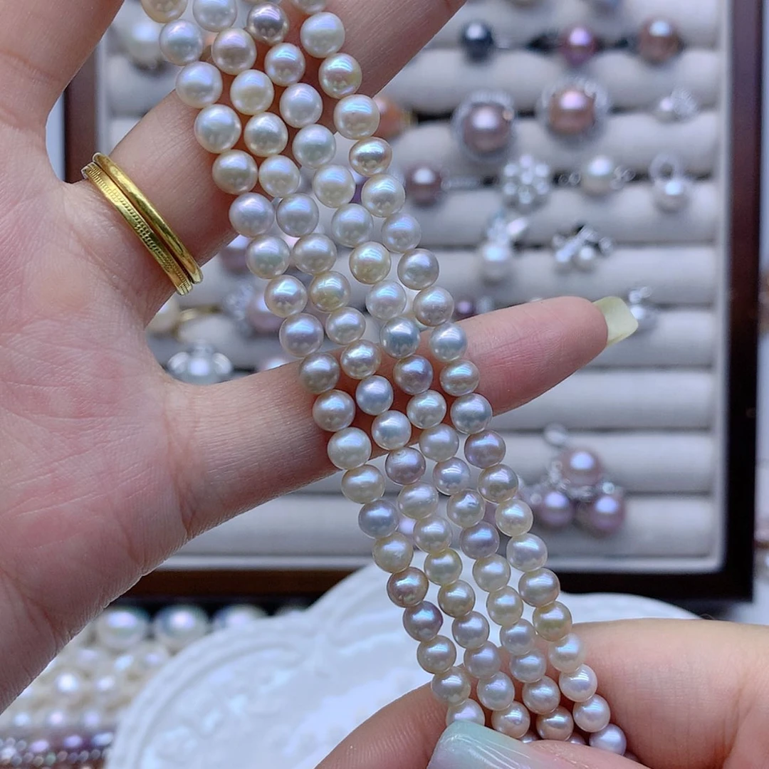 【闪购商品】淡水珍珠银S925镶嵌颈饰