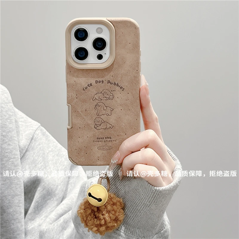 大孔翻毛皮适用苹果17/iPhone/华为荣耀/小米/手机壳Pura70防摔潮