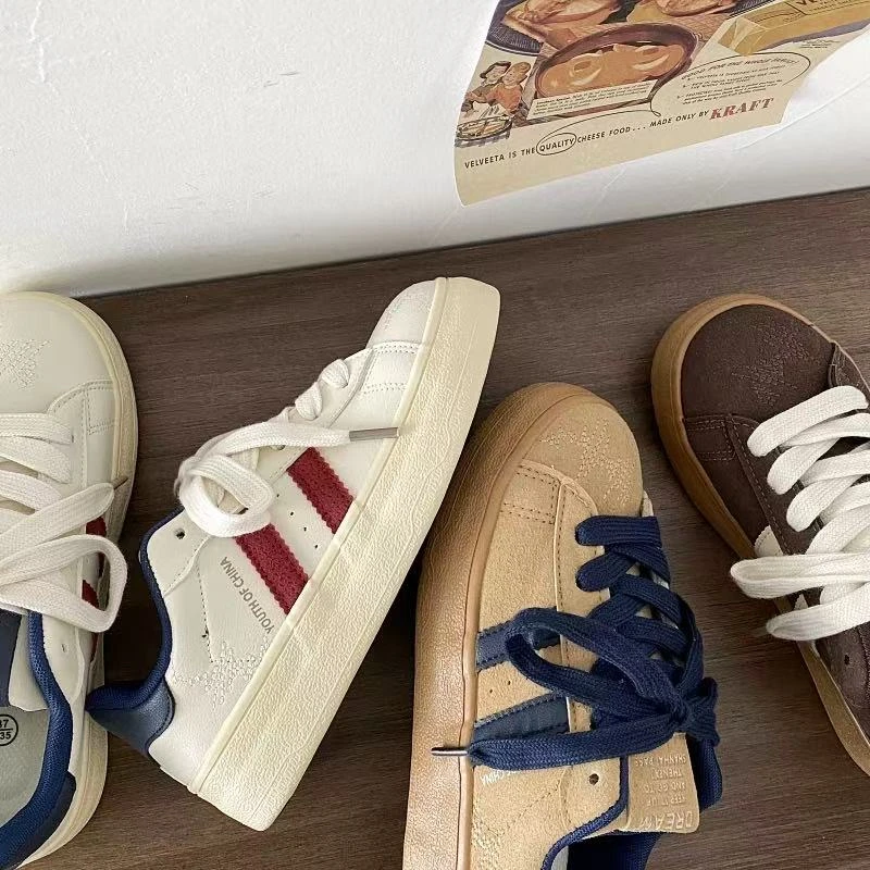 【全新升级2.0版本奶油白！红杠杠！巨划算！】2025新款爆款学生休闲鞋