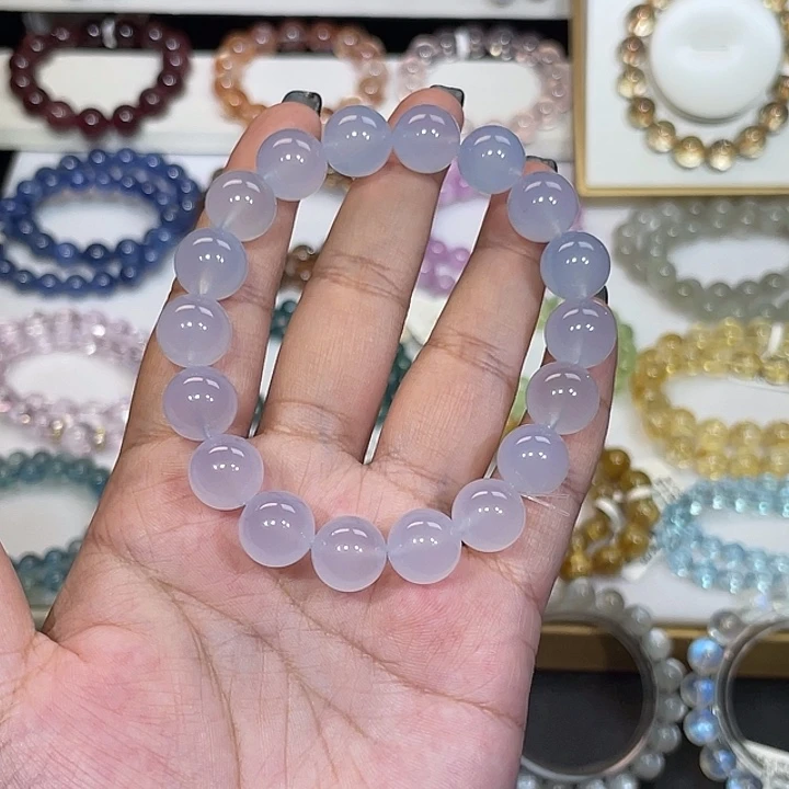 未镶嵌手链玛瑙/玉髓蓝玉髓11.7m