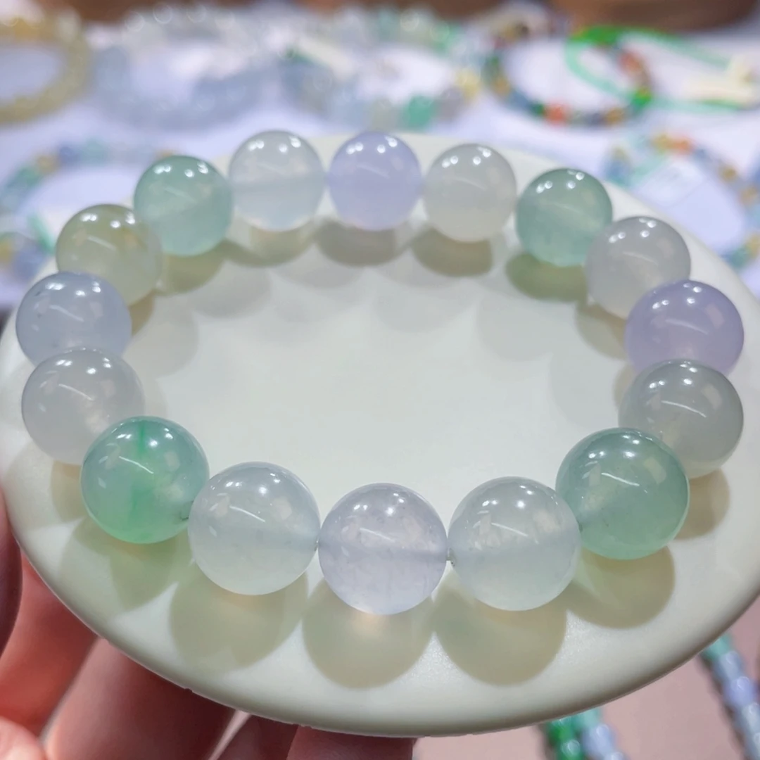 未镶嵌手链翡翠梦幻马卡龙卡12