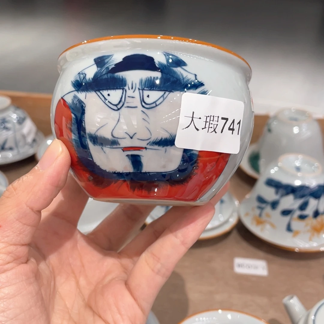 釉下手绘茶具微瑕