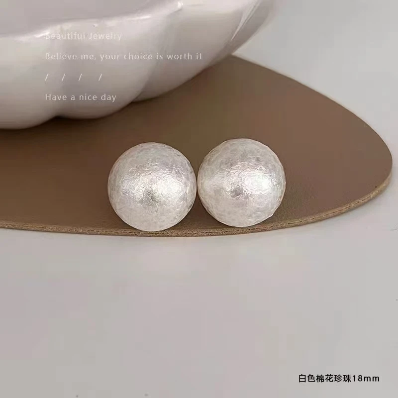 非金属仿珍珠耳饰 简约气质小众时尚百搭小耳钉白色减龄
