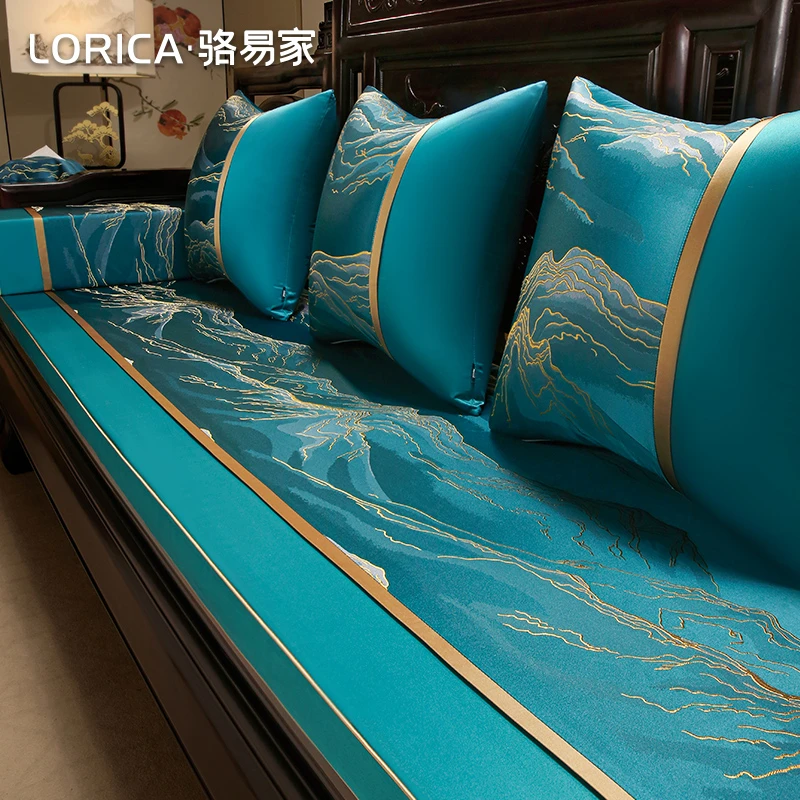 骆易家【江山如画】红木沙发垫定制沙发垫实木家具套罗汉床垫椅垫