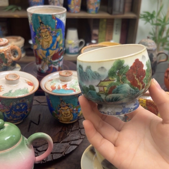景德镇手工手绘制作茶具