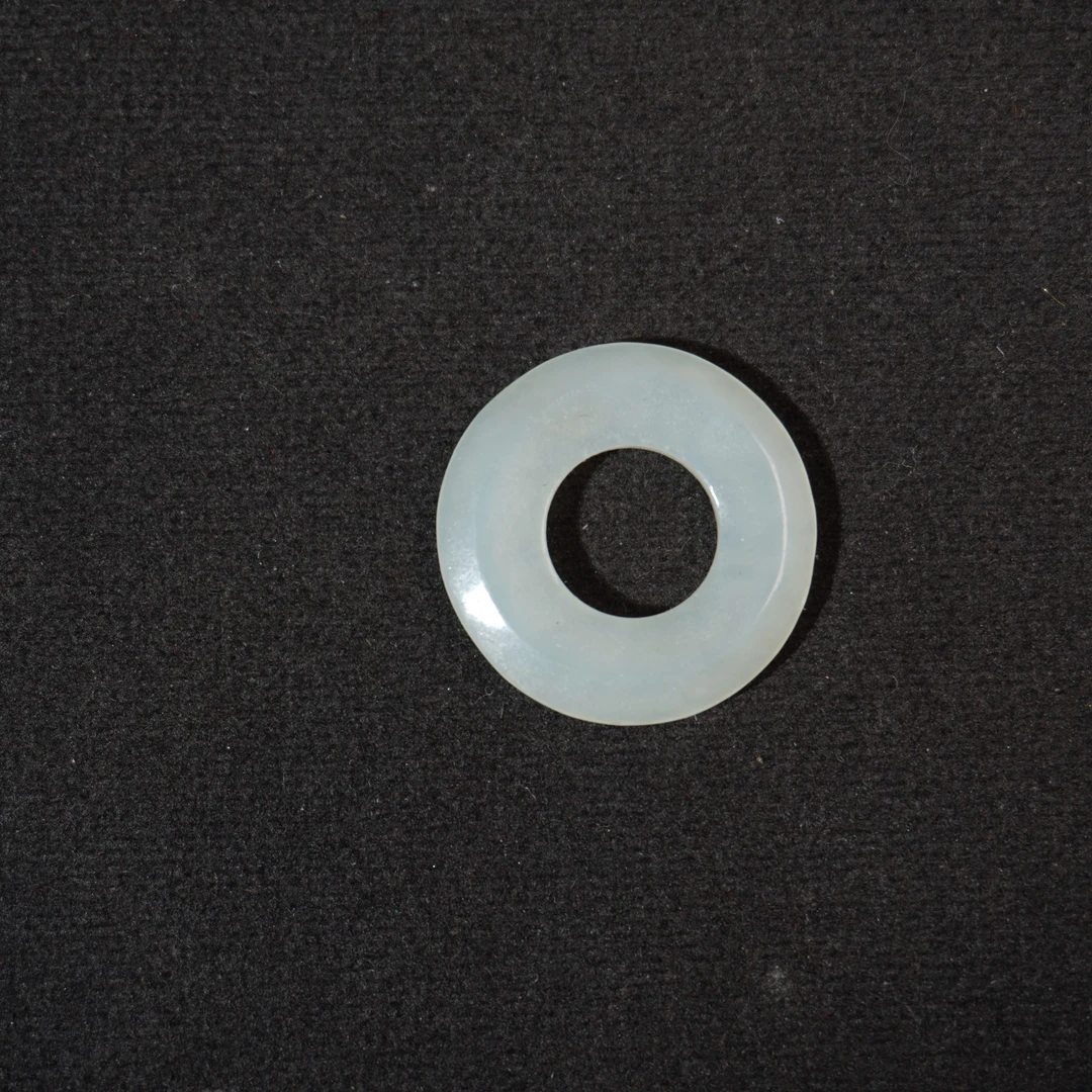 10SE377  清  和田玉素面玉环