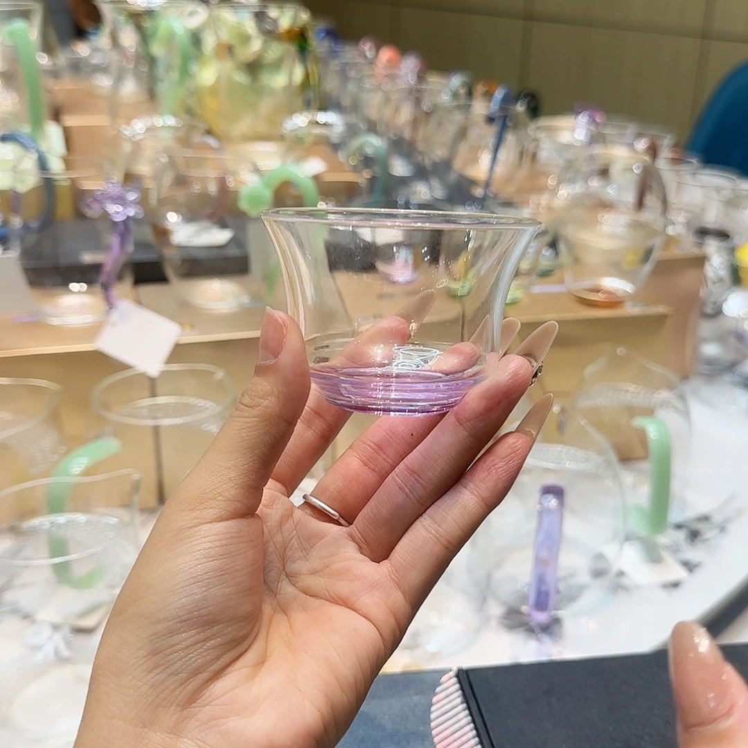 禾器浅紫色清杯主人杯无盒