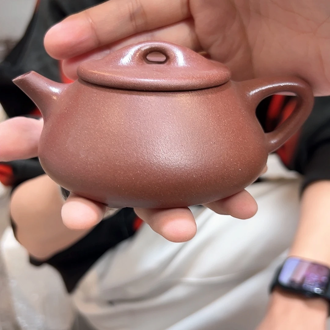 茶壶紫砂全砂桃花泥石瓢全品