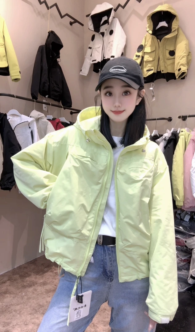 杨杨➕2025春季新款时尚潮流大兜连帽外套5888