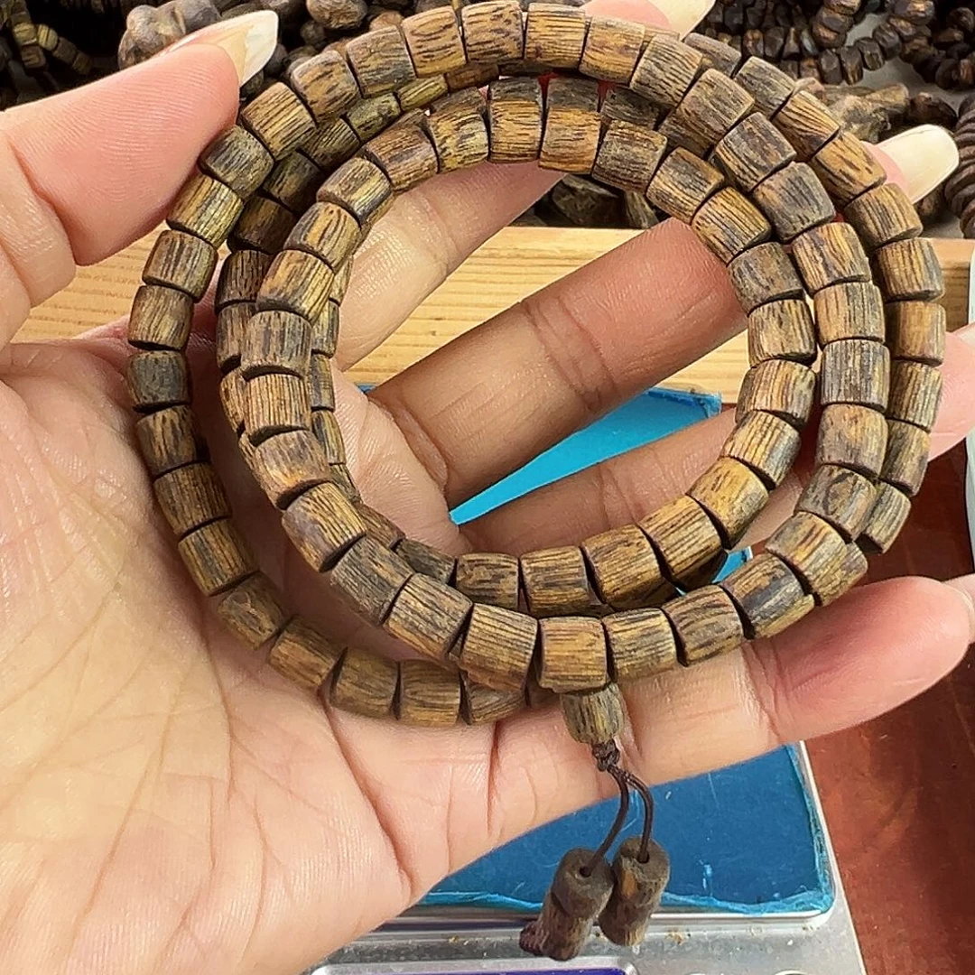 沉香沉香碎屑卡7桶珠多圈22g白奇