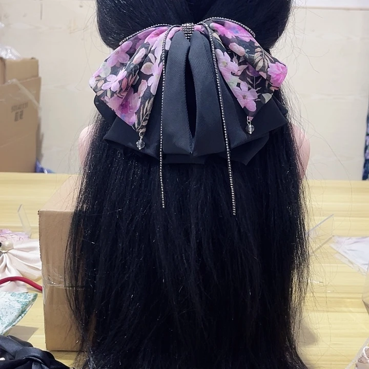 铁合金布艺蝴蝶结发夹
