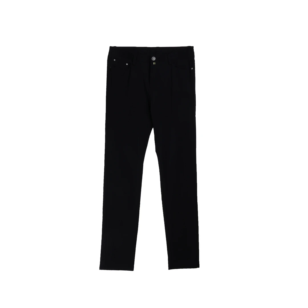 F&M春夏新品净版刺绣纯色徽章舒适简约男款休闲裤