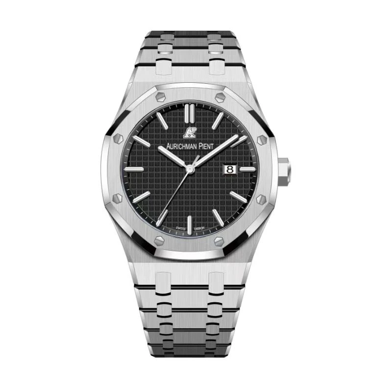 全新未使用/橡树500银黑/多功能/40mm/全自动机械表/高端名表W