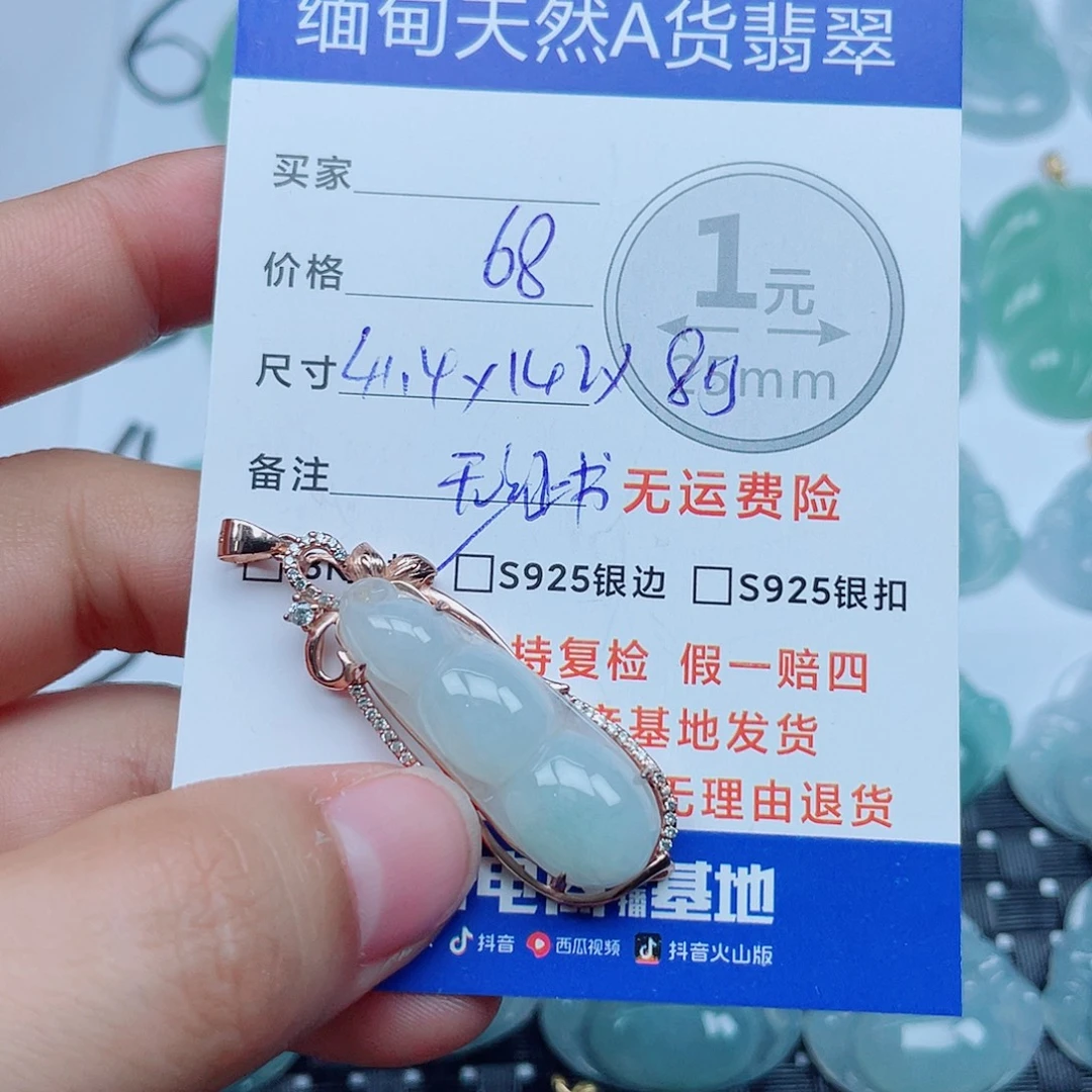 翡翠银S925镶嵌颈饰翡翠