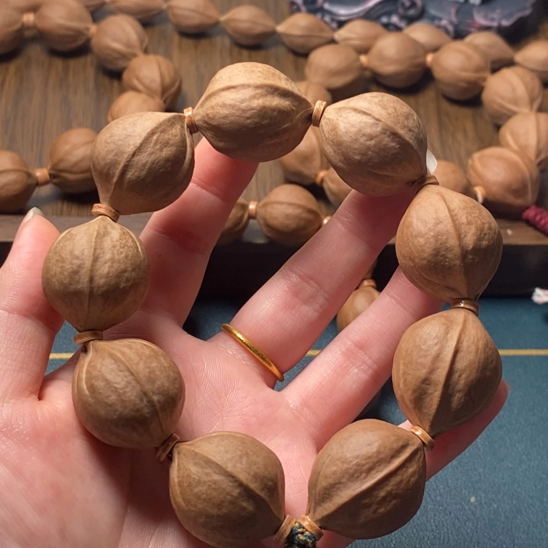 就***帅橄榄核手串/手链2329梅林铁三花橄榄核17颗