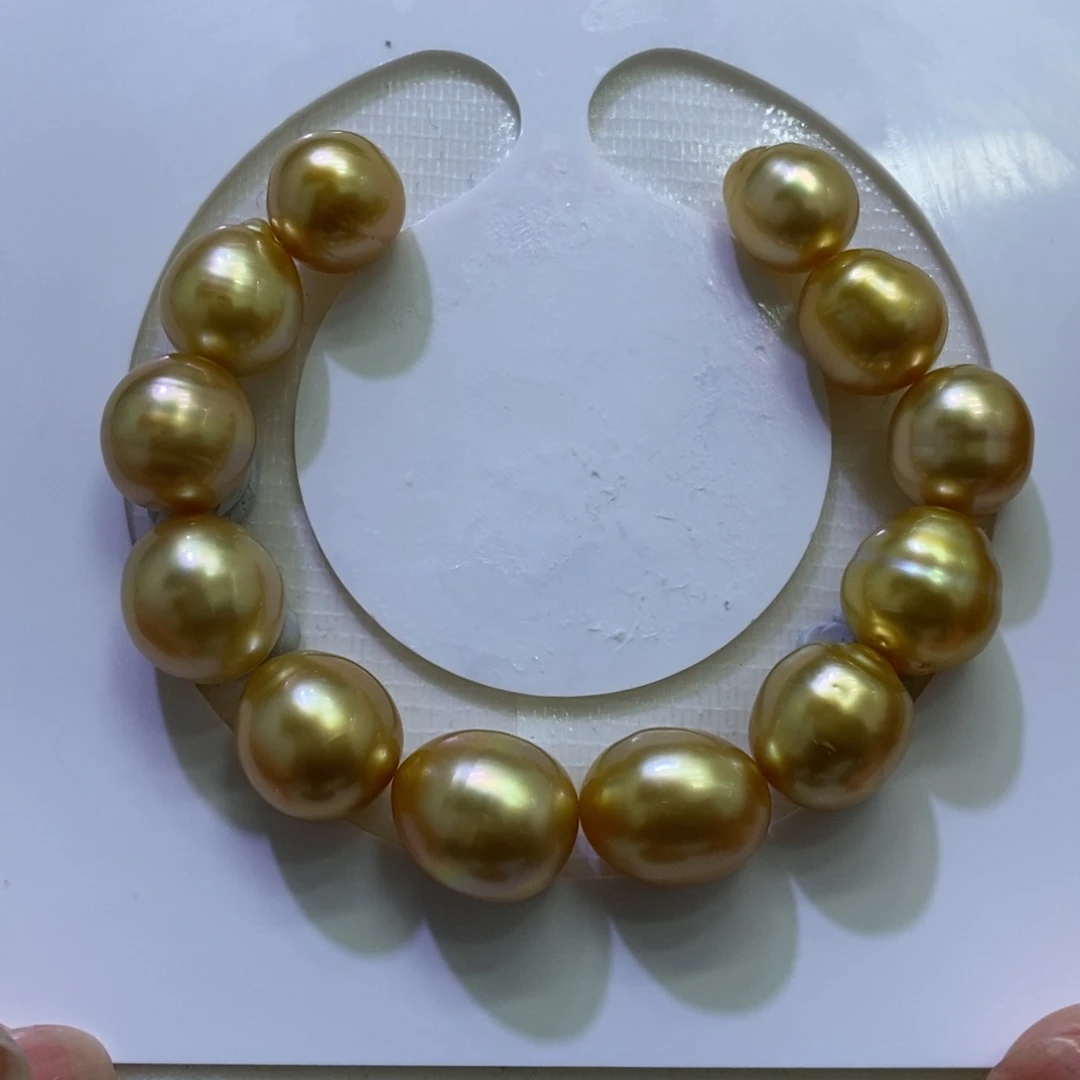 未镶嵌裸珠海水珍珠手链10-12➕