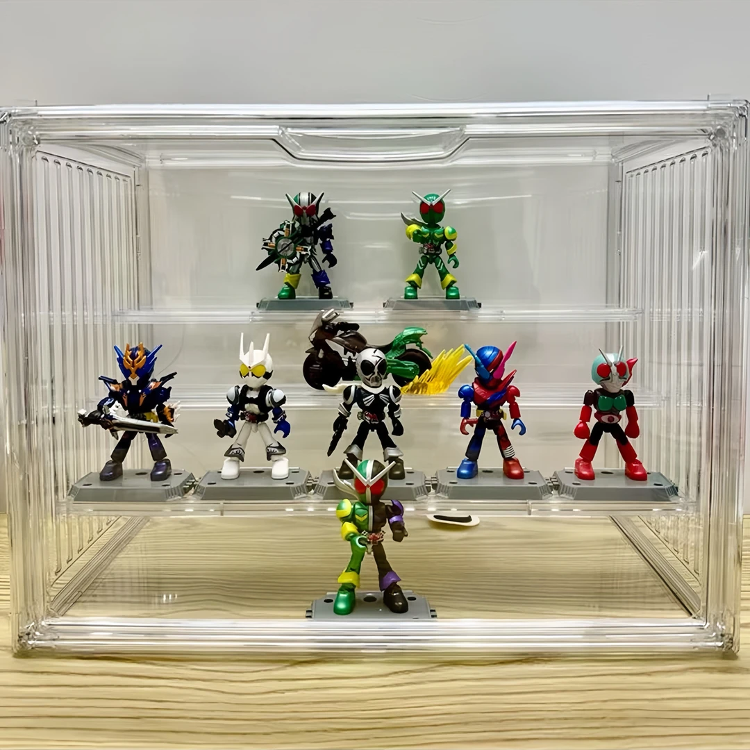 布鲁可专用集装箱展示盒透明柜假面骑士积木奥特曼盲盒手办收纳盒