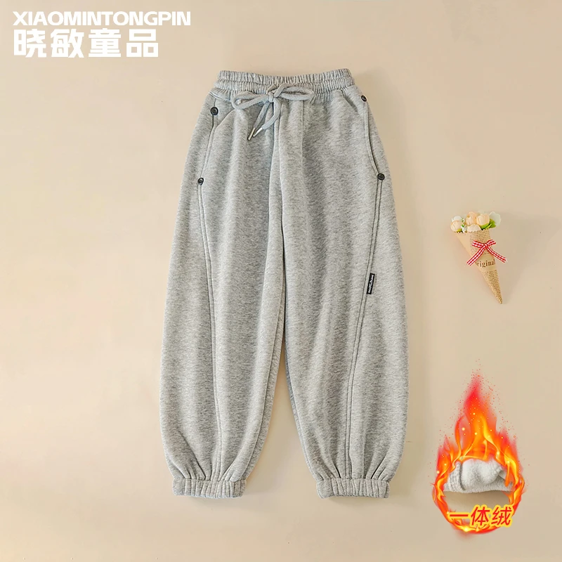 儿童钉扣口袋休闲裤XM3173