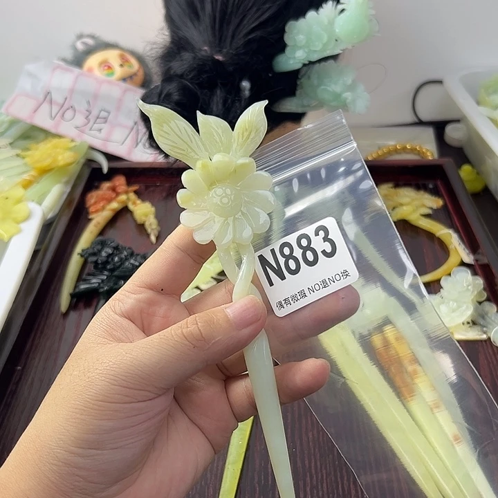 合金蛇纹石玉发饰?***梦