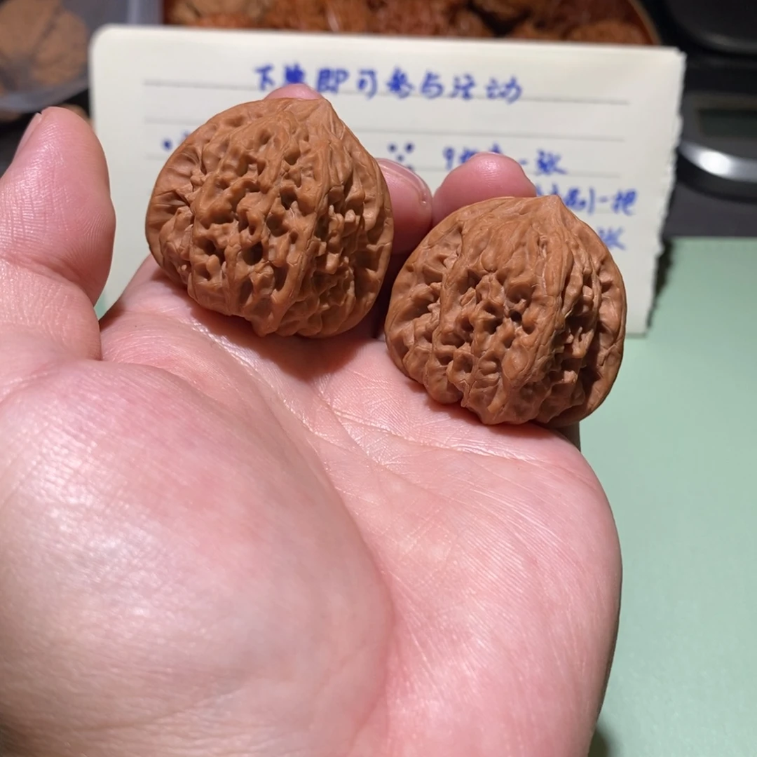 吊坠文玩核桃全品38平谷凹底三角庄11276