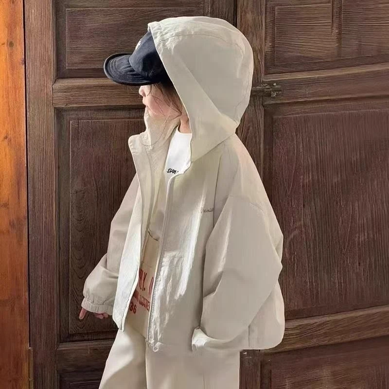 韩版外套女童春秋季2025新款中大儿童轻薄休闲洋气时髦上衣防晒衣