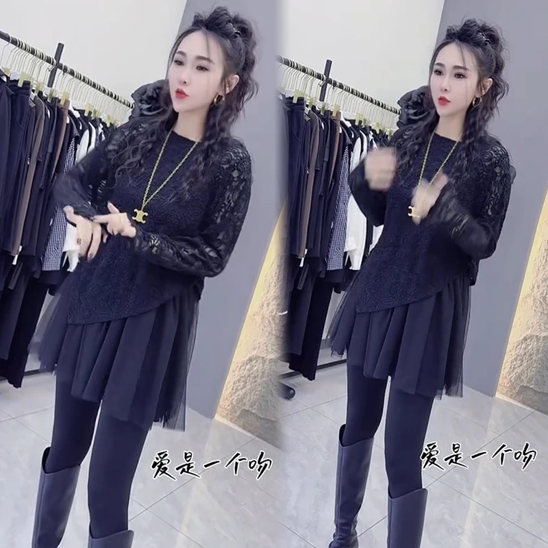 2025秋季新款时尚显瘦气质网红高档洋气女高级百搭宽松大码连衣裙