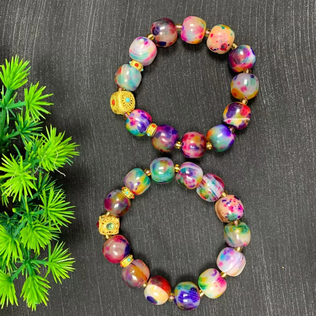 【福小满】TC02067 福小满 九彩龙王石手串 (多样性发其一）