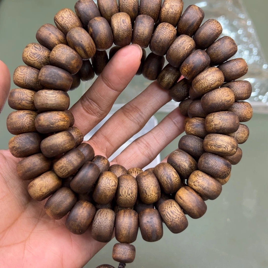 手串沉香张勺子算盘珠卡1.6/117g多圈