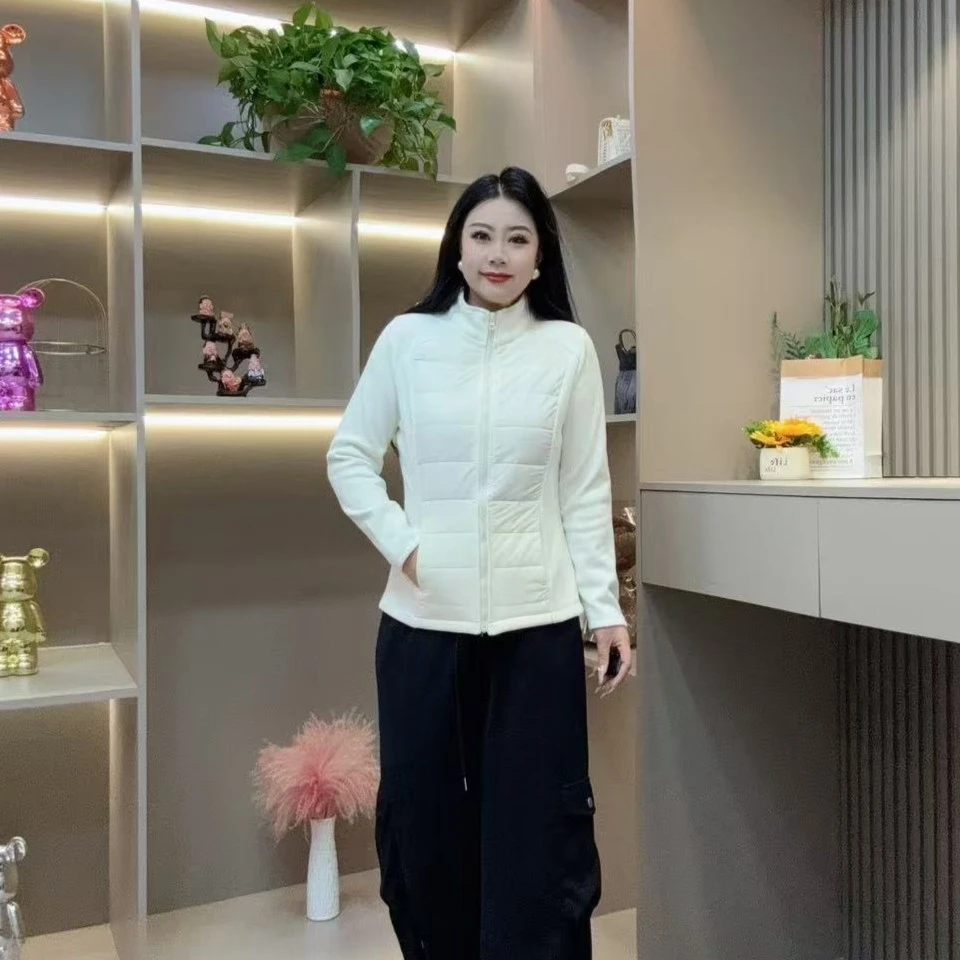 冬季加棉外套-丫 5906时尚潮流拼接显瘦百搭款胖MM大码女装新款