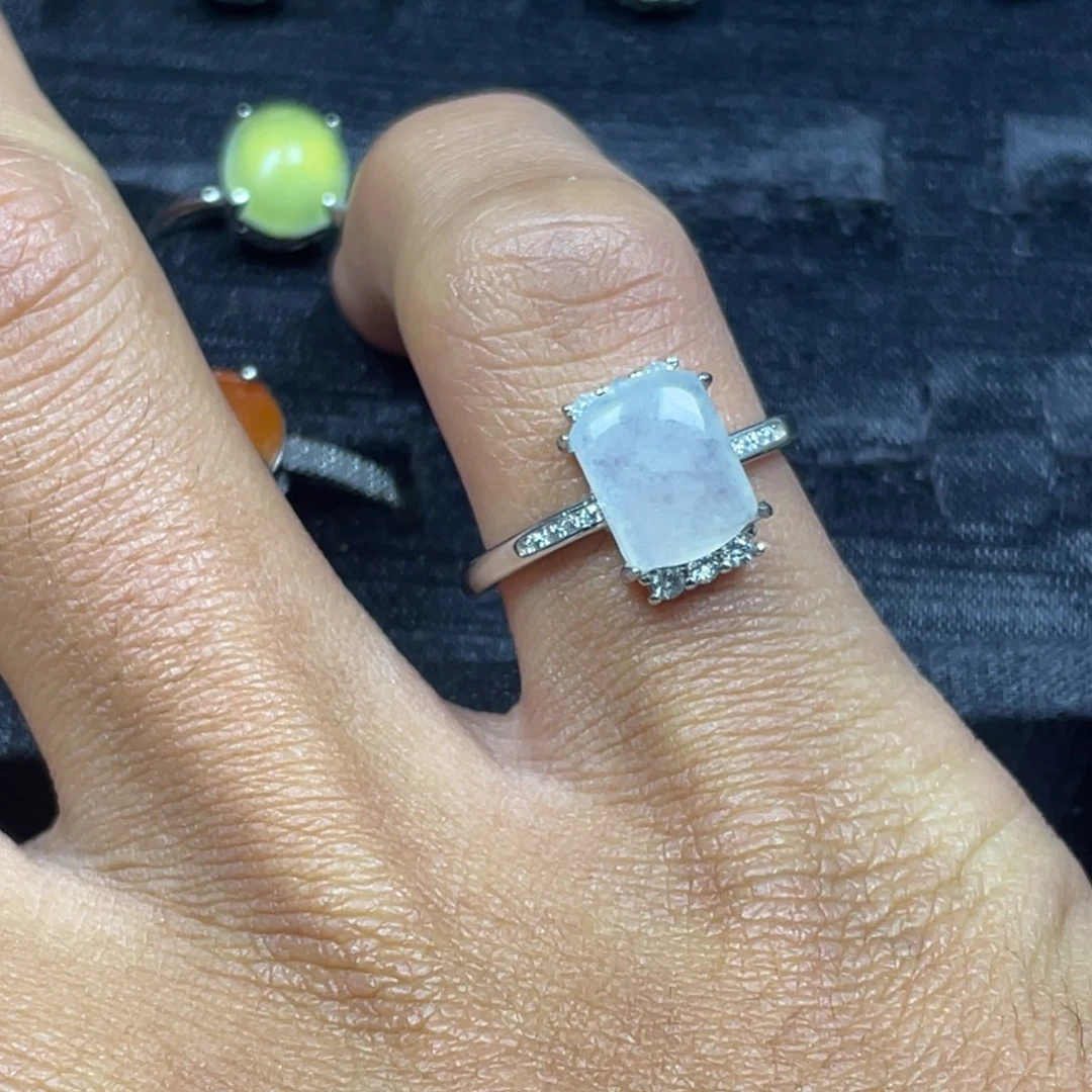 翡翠银S925镶嵌戒指