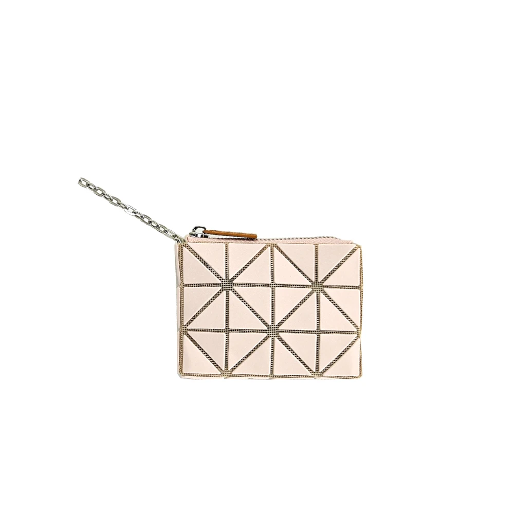 【零钱包浅粉】时尚轻奢潮流菱格小包包小众简约带链条