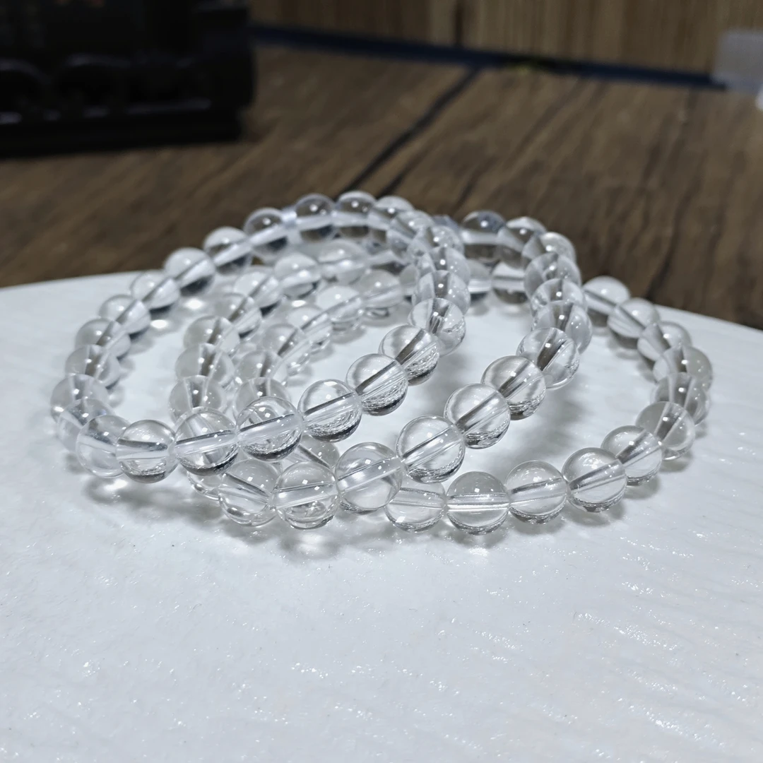 【书记甄选】天然白水晶单圈手链 约8mm 多样性发一件 YM100