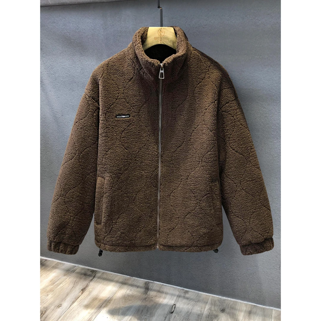 灏吉弧优质保暖蜡质重量级冬季男夹克外套加厚保暖极绒男夹克