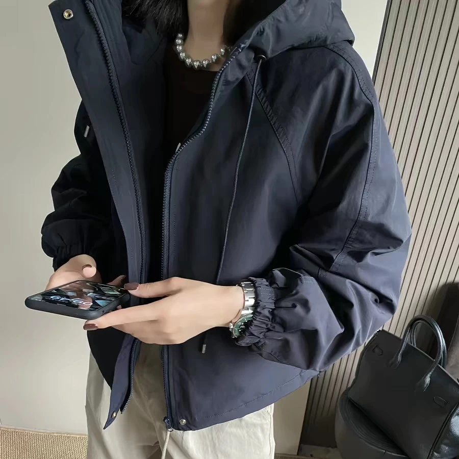 86512韩系口袋线连帽外套A22-1-2