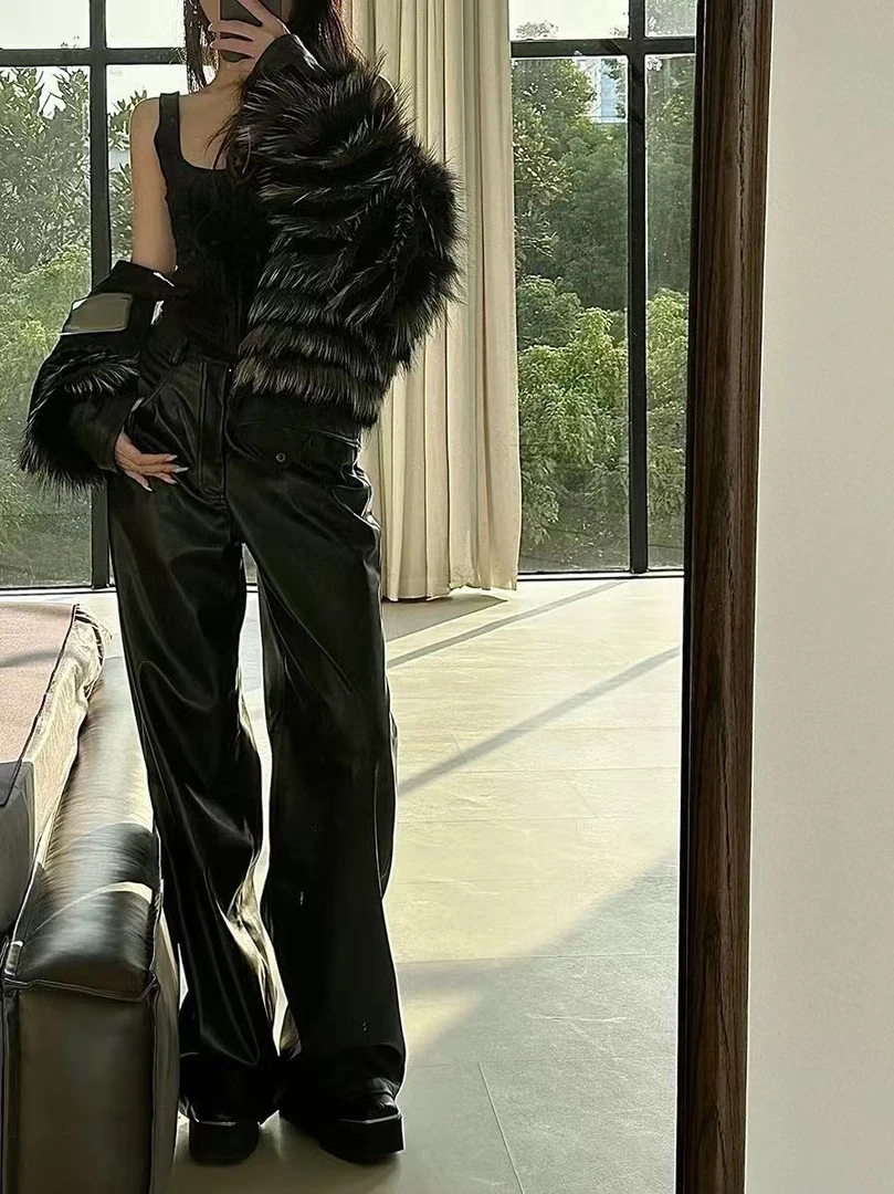 C24-2黑色“纯色”皮裤（1924/5141）