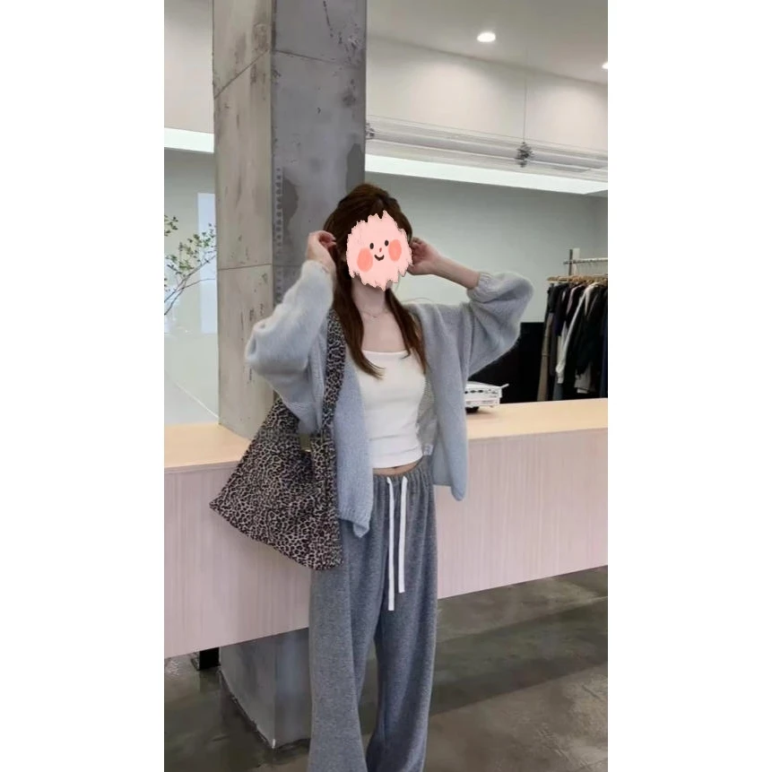 【抽绳糯米裤】2025年法式气质设计感小众复古韩版百搭宽松休闲裤女