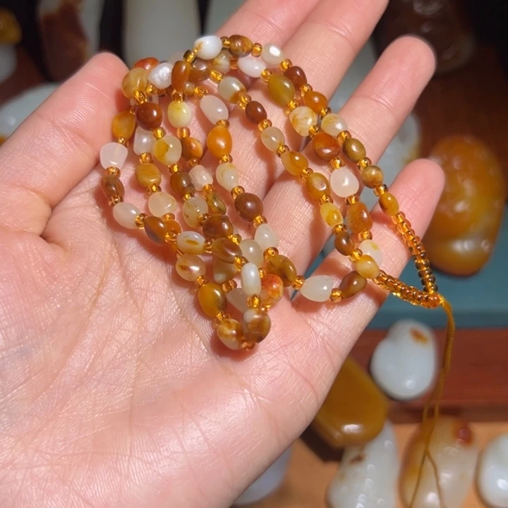 浪***人和田玉未镶嵌颈饰