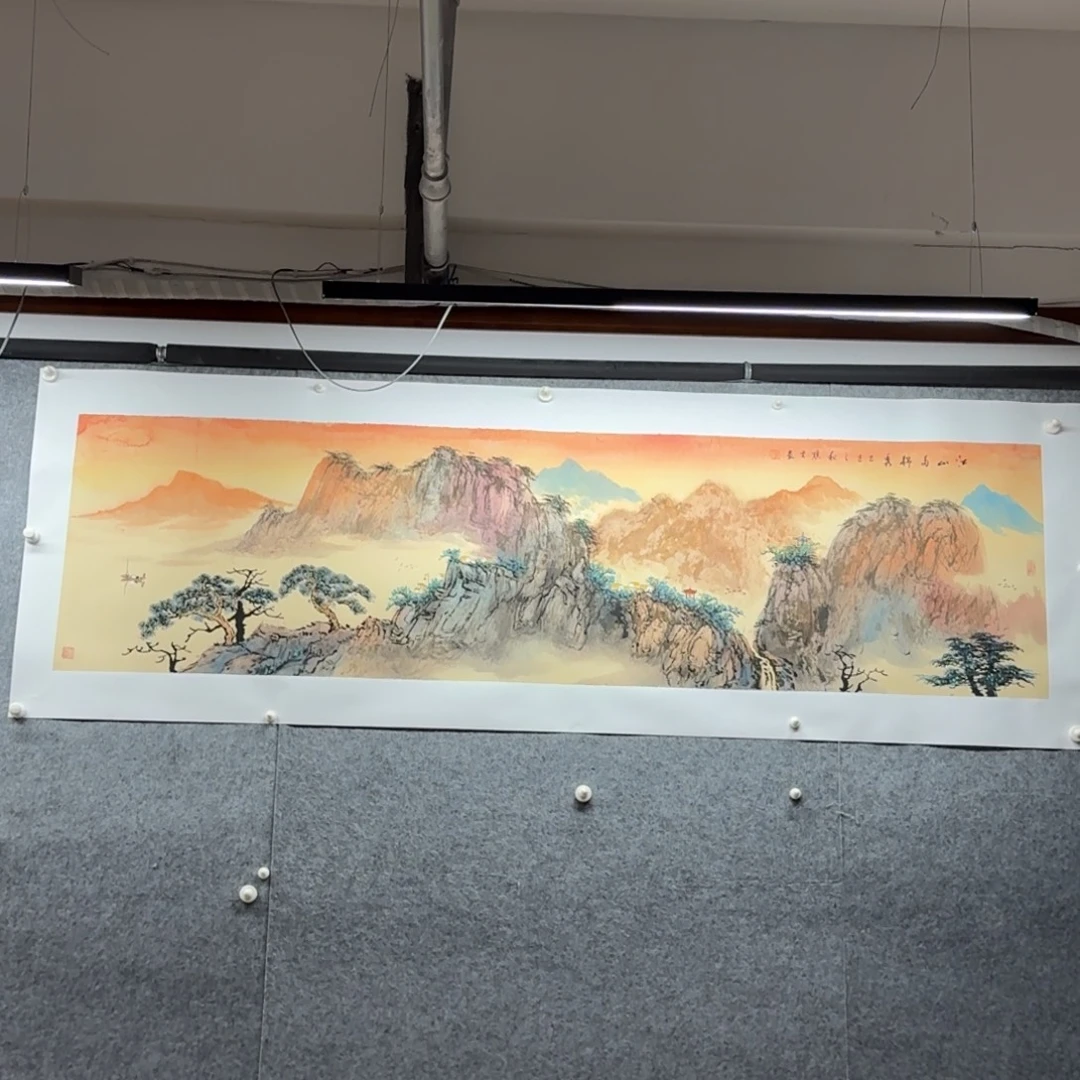 张***忠国画六尺对开哈哈哈哈哈哈