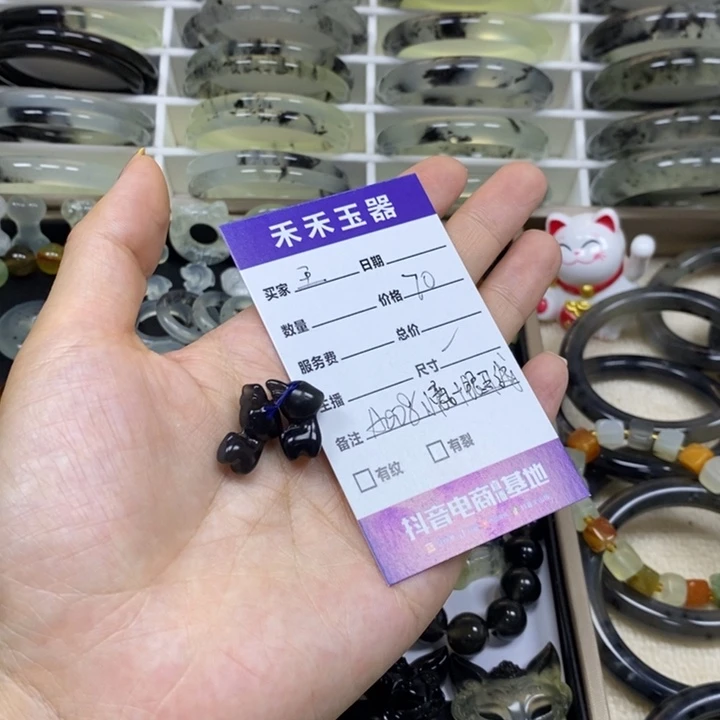 ʚ***ঞ蛇纹石玉未镶嵌耳坠