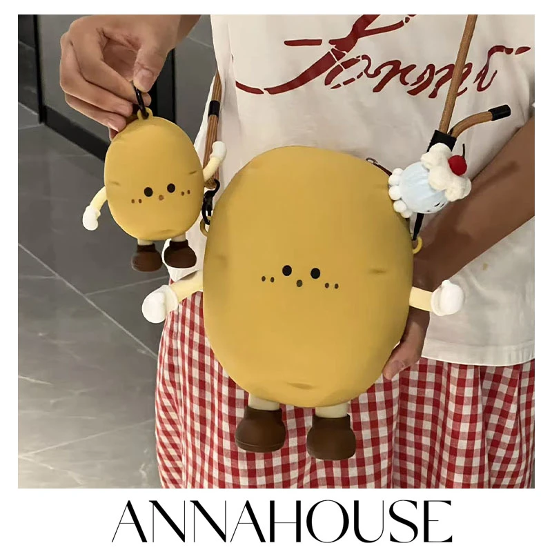 土豆斜挎包蔬菜系列可爱零钱包单肩斜挎包创意手机包ZW