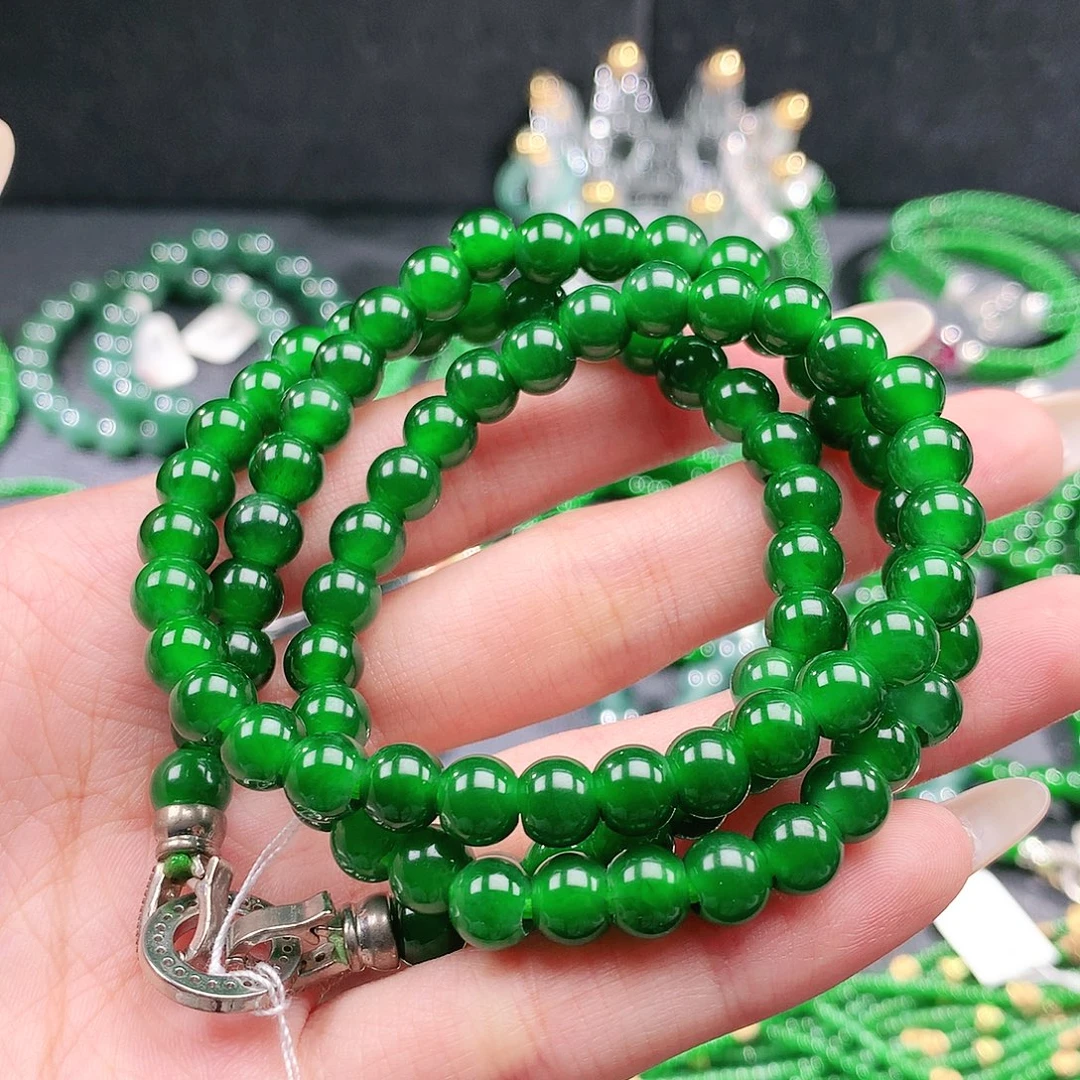 翡翠未镶嵌手链项链