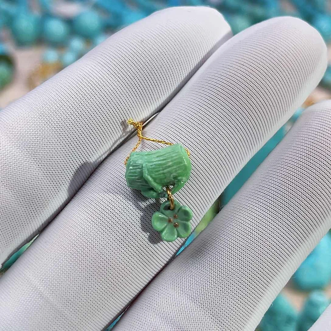 绿松石珠宝奇石未镶嵌陌*尘