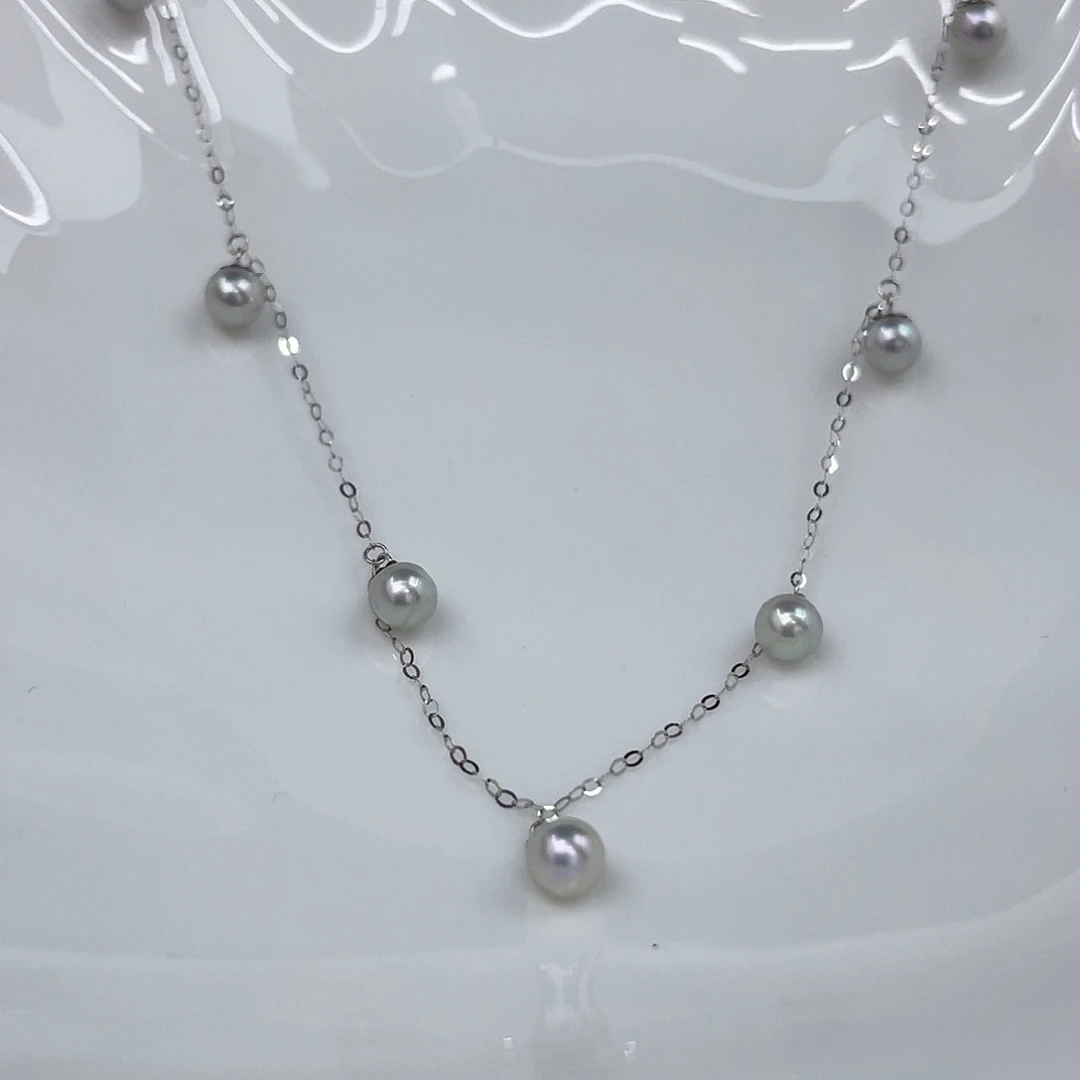 18K金镶嵌颈饰海水珍珠