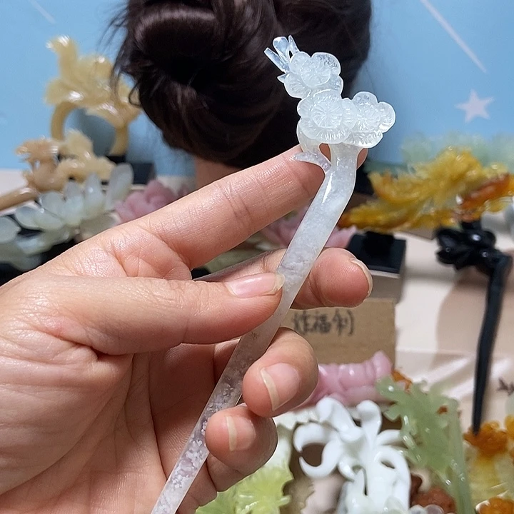 紫***1未镶嵌岫玉发饰发簪