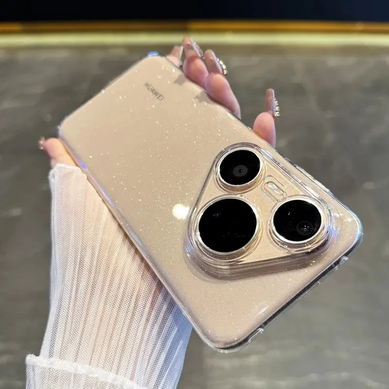 适用于华为pura80手机壳新款氛围感闪粉p80pro+全包细闪高级感70