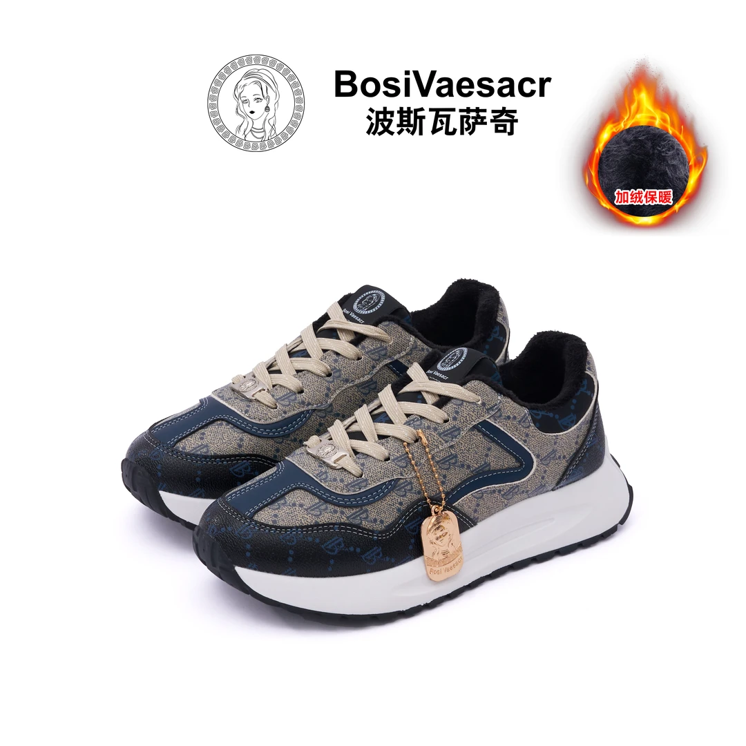 【开心奢品】秋冬新Bosi Vaesacr波斯瓦萨奇百搭高定轻奢男女时尚鞋