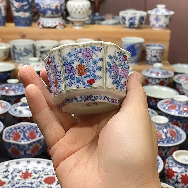 斗彩杯子杯子上班
